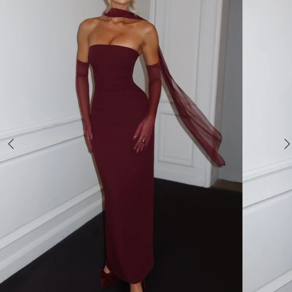 Yulia Maxi Dress - Cherry Lacquer